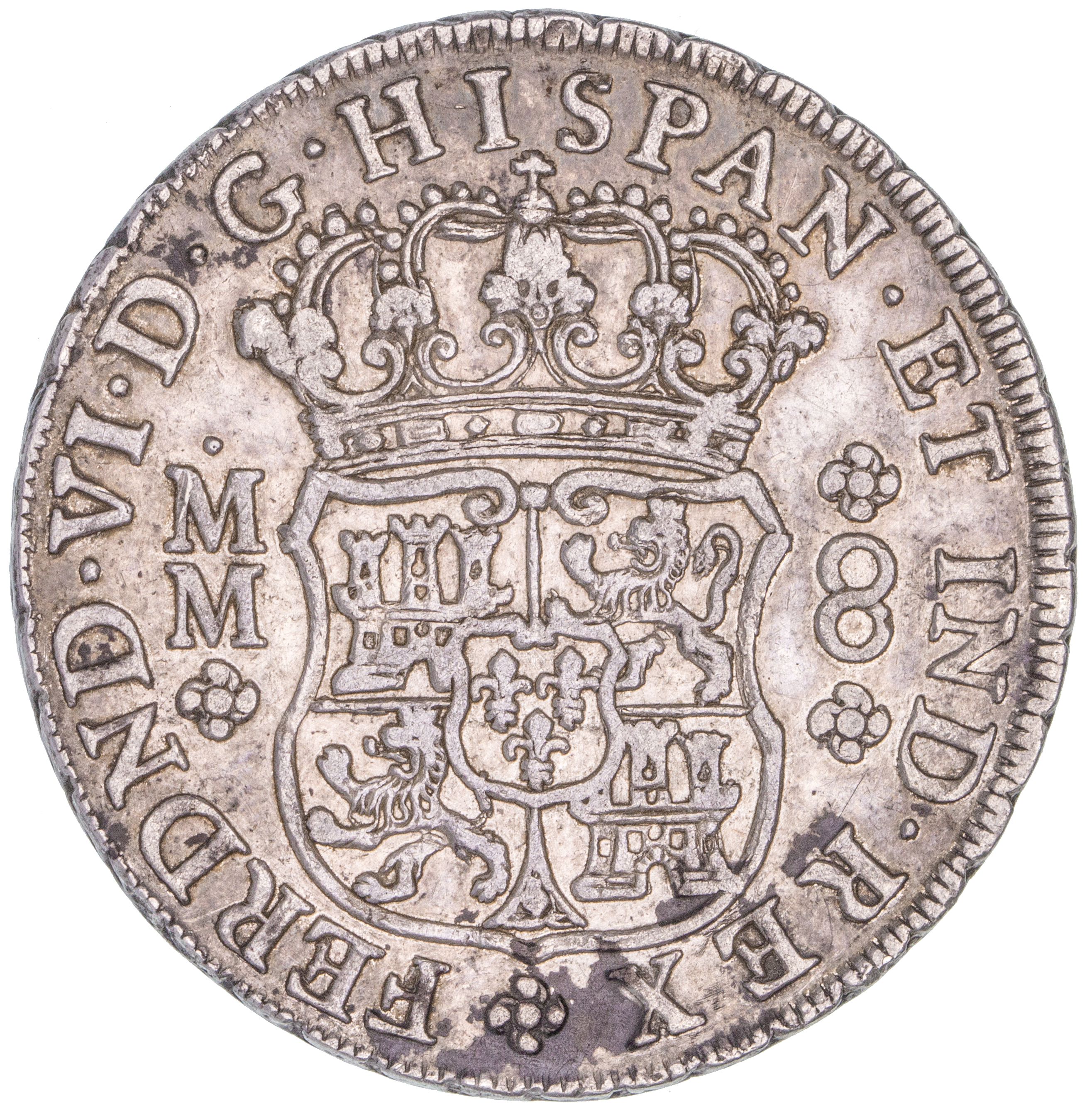 Mexico, Ferdinand VI, Eight Reales, 1756-MM, gFine