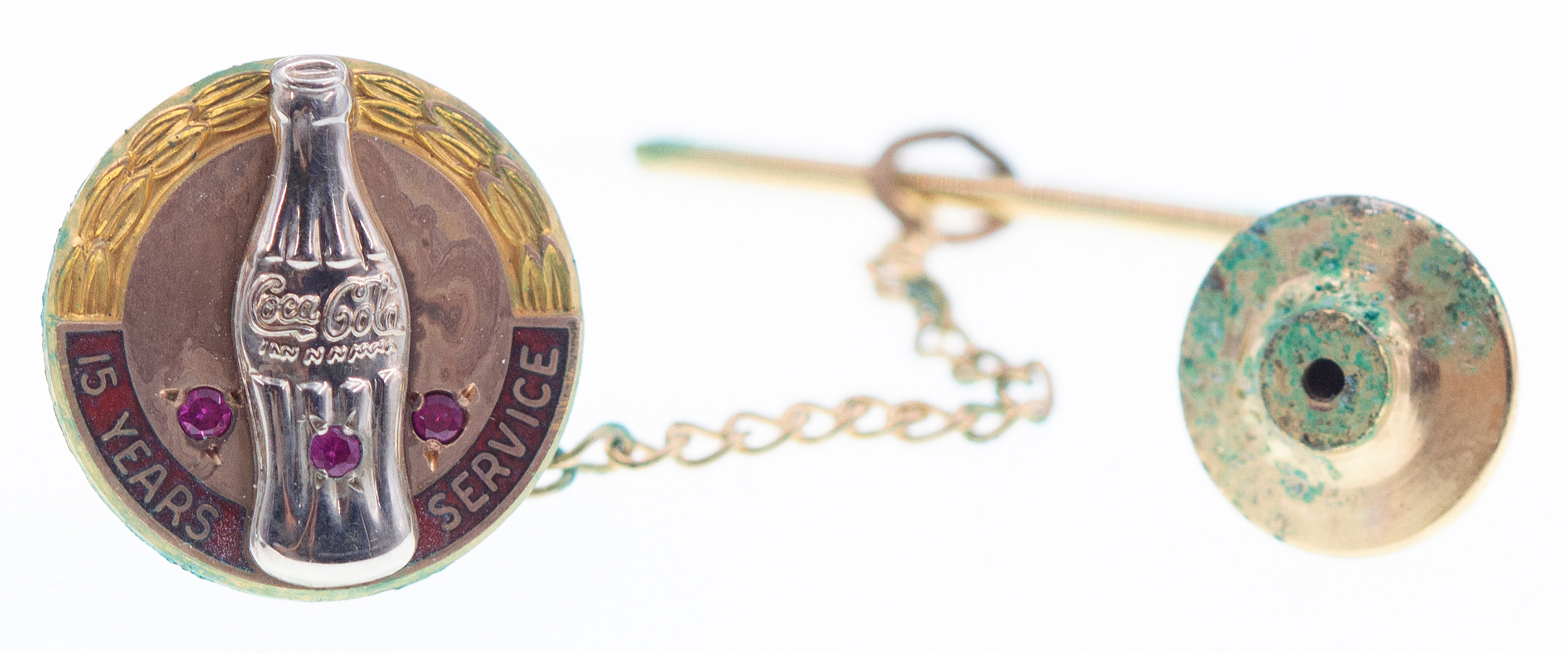10ct Gold Plate Long Service Employee's Pin