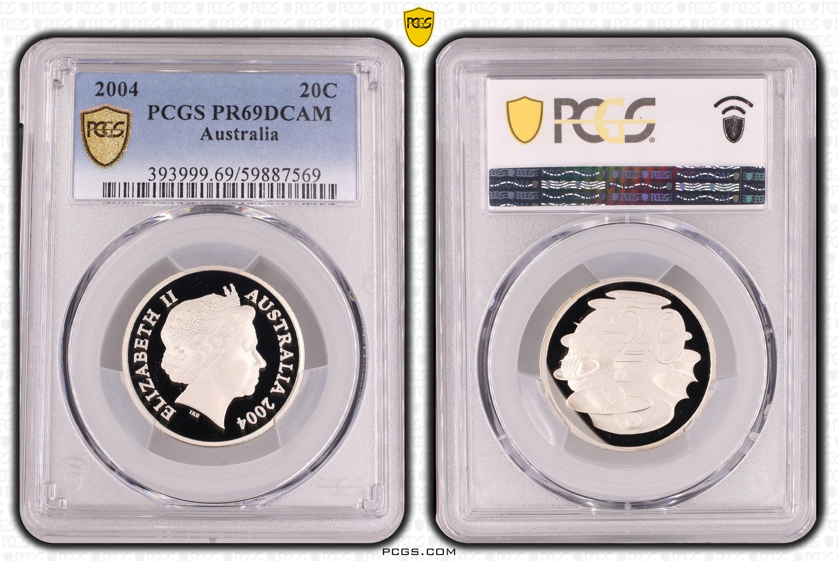 Twenty Cent, 2004, PCGS PR69DCAM