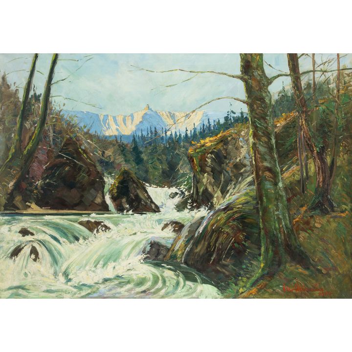 Otto Heinsius | Karkonosze - widok na Śnieżne Kotły, 1929 r.