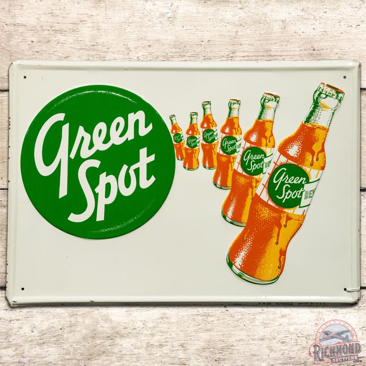 Green Spot SST Sign w/ Six Bottles - 8.75