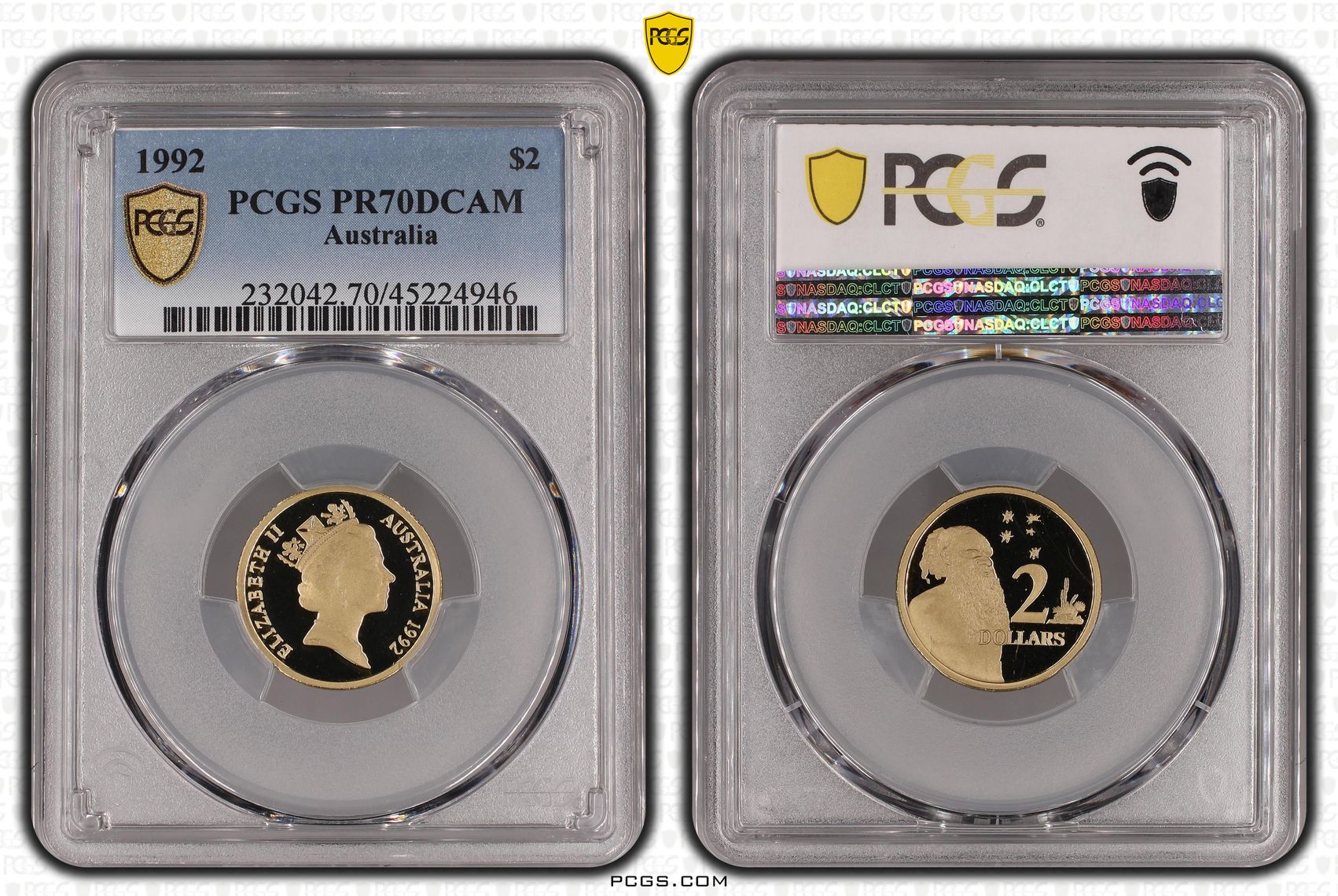 1992 Australia Two Dollar, $2 PCGS - PR70DCAM POP 13/0 -946