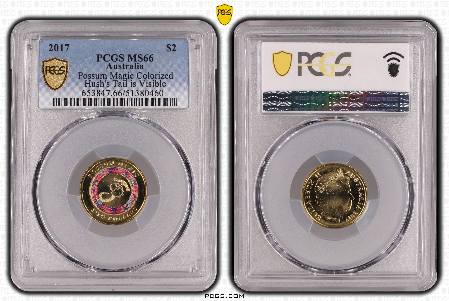 Possum Magic - Hush's Tail is Visible, Two Dollar, 2017, PCGS MS66
