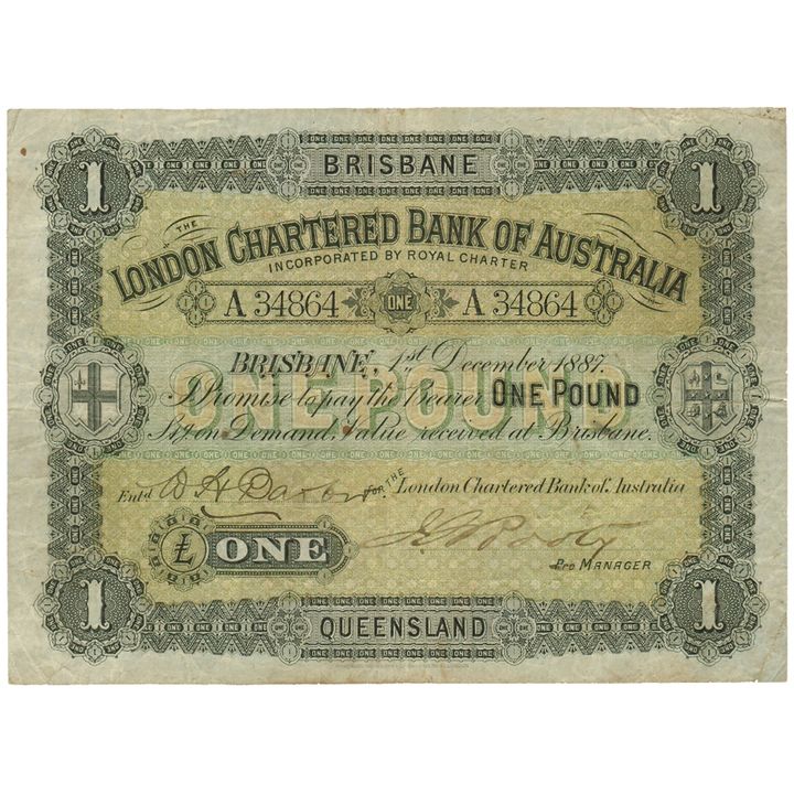 1887 Brisbane London Chartered Bank of Australia 1