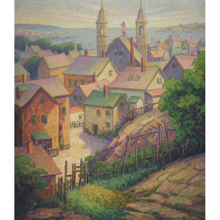 Josephine Reichmann ''Hillside with Church'' Oil