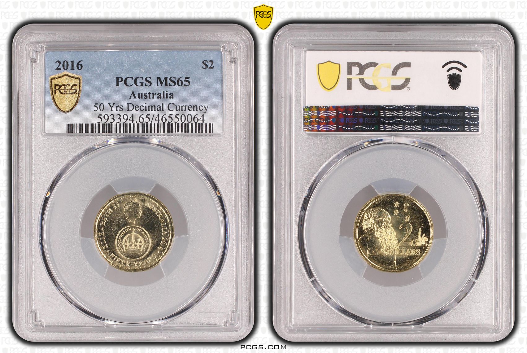 50 Yrs Decimal Currency, Two Dollar, 2016, PCGS MS65