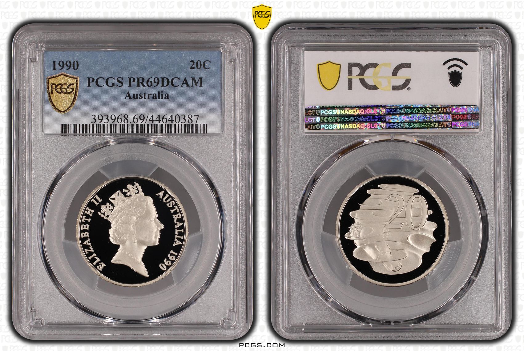 Twenty Cent, 1990, PCGS PR69DCAM