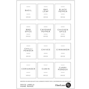 Pantry Labels Herbs and Spices Premium Matt Home Organizing Labels |