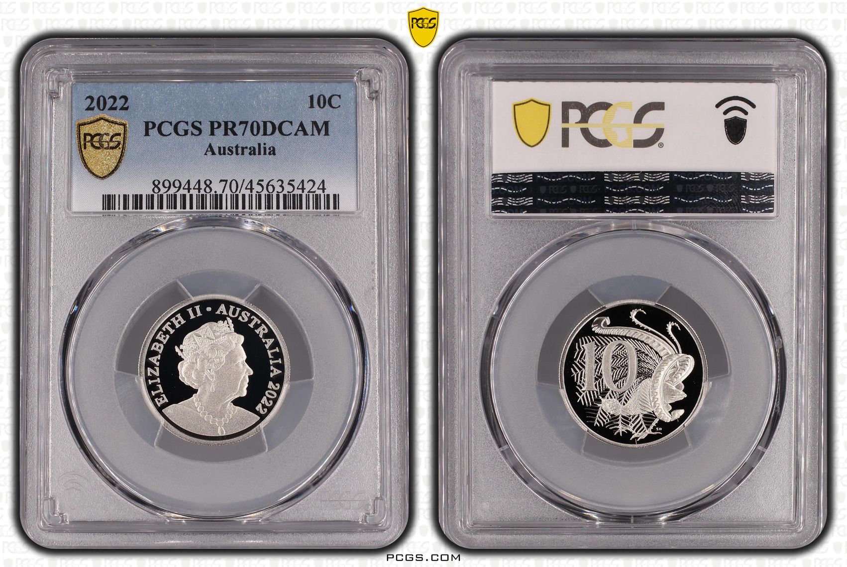Ten Cent, 2022, Pcgs Pr70dcam