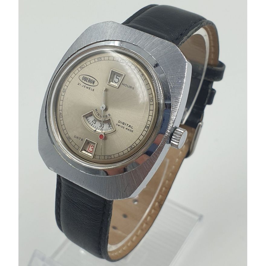 C1970's Oberon Swiss Made Mechanical Digital Watch
