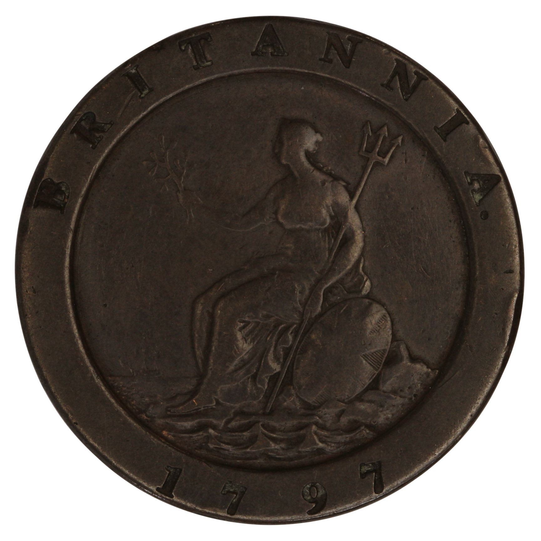 George III, Twopence, 1797, VG