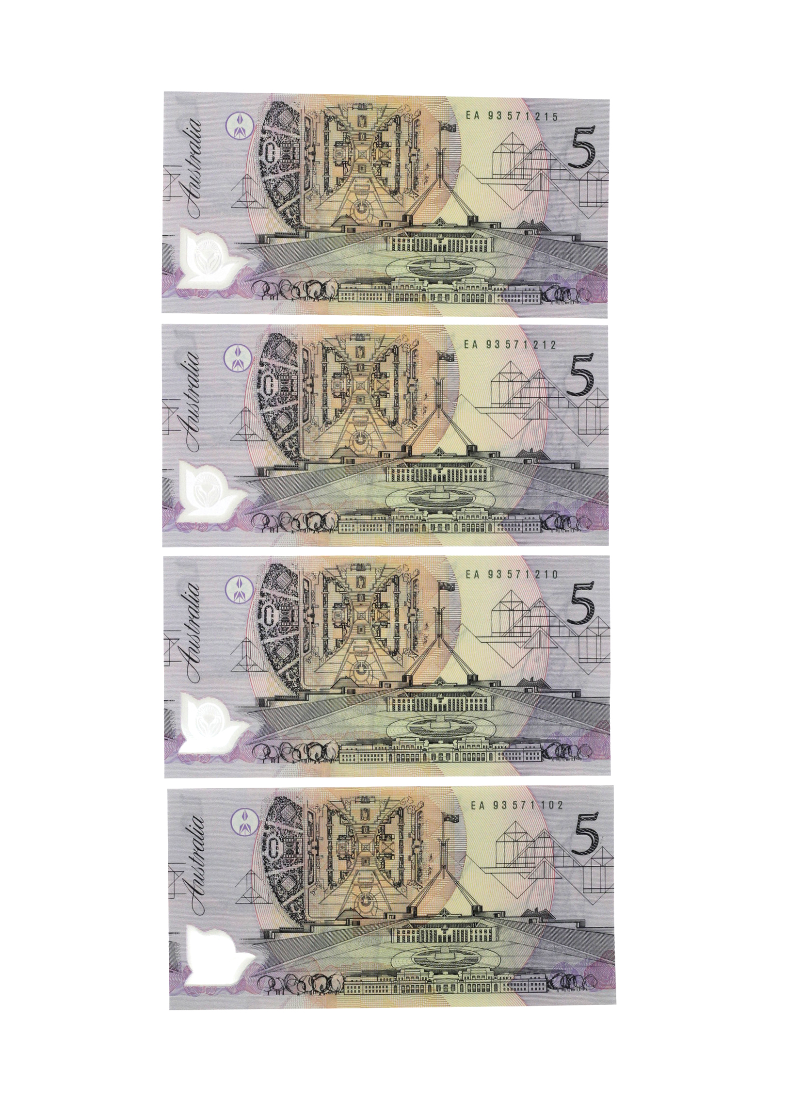 2310. · Fraser/Evans, Five Dollars, 1993, UNC