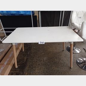 LEVANZA WHITE RECTANGULAR DINING TABLE BY CHG SIZE 1.2 M -
