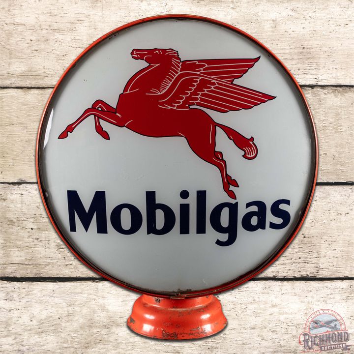 Mobilgas 15" Gas Pump Globe Complete w/ HP Metal Body
