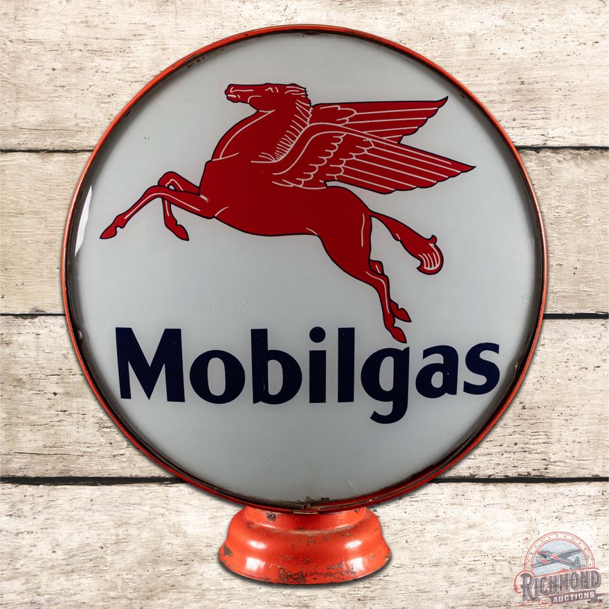 Mobilgas 15" Gas Pump Globe Complete w/ HP Metal Body