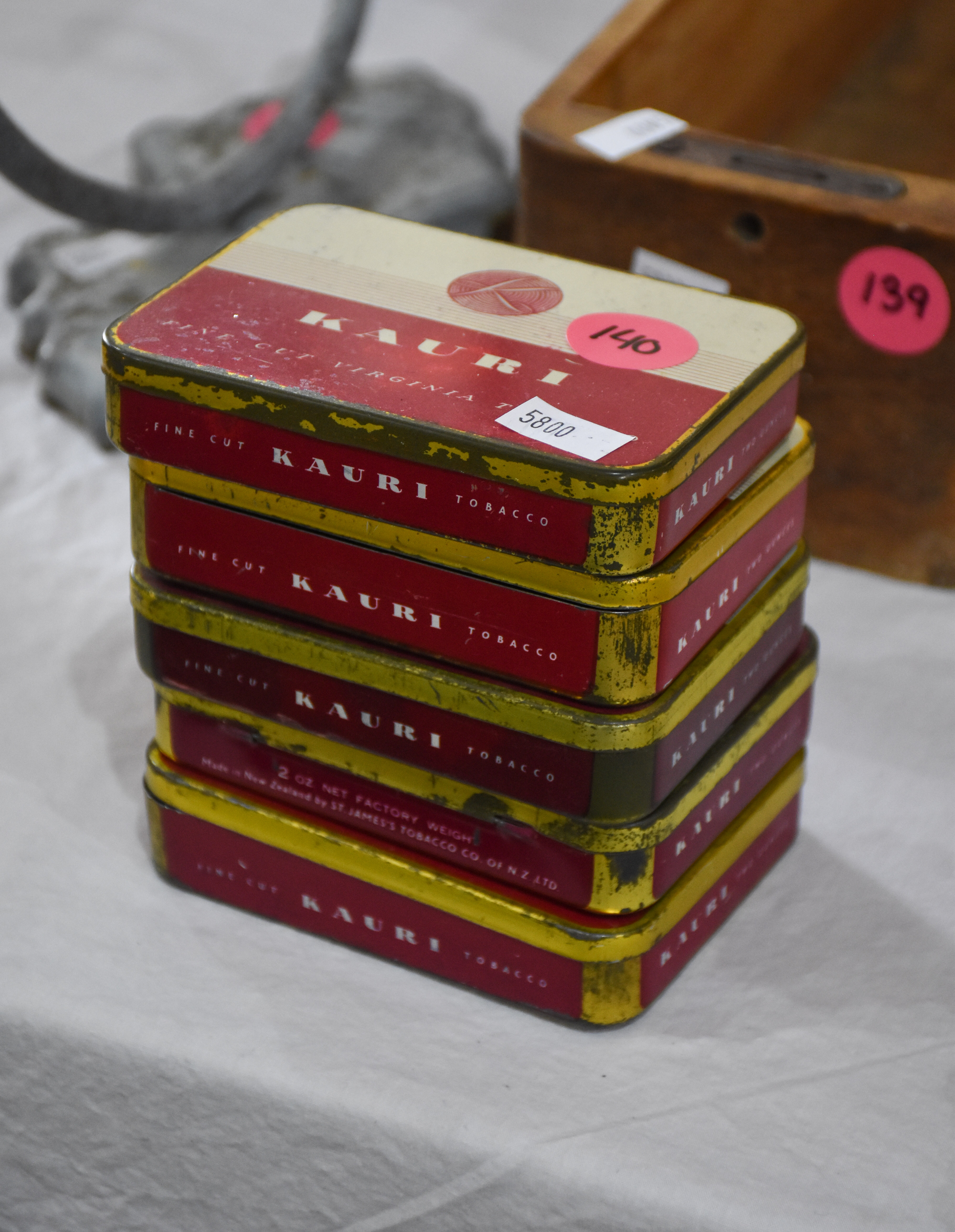 kauri tobacco tin Vintage Kauri Tobacco Tins x 5