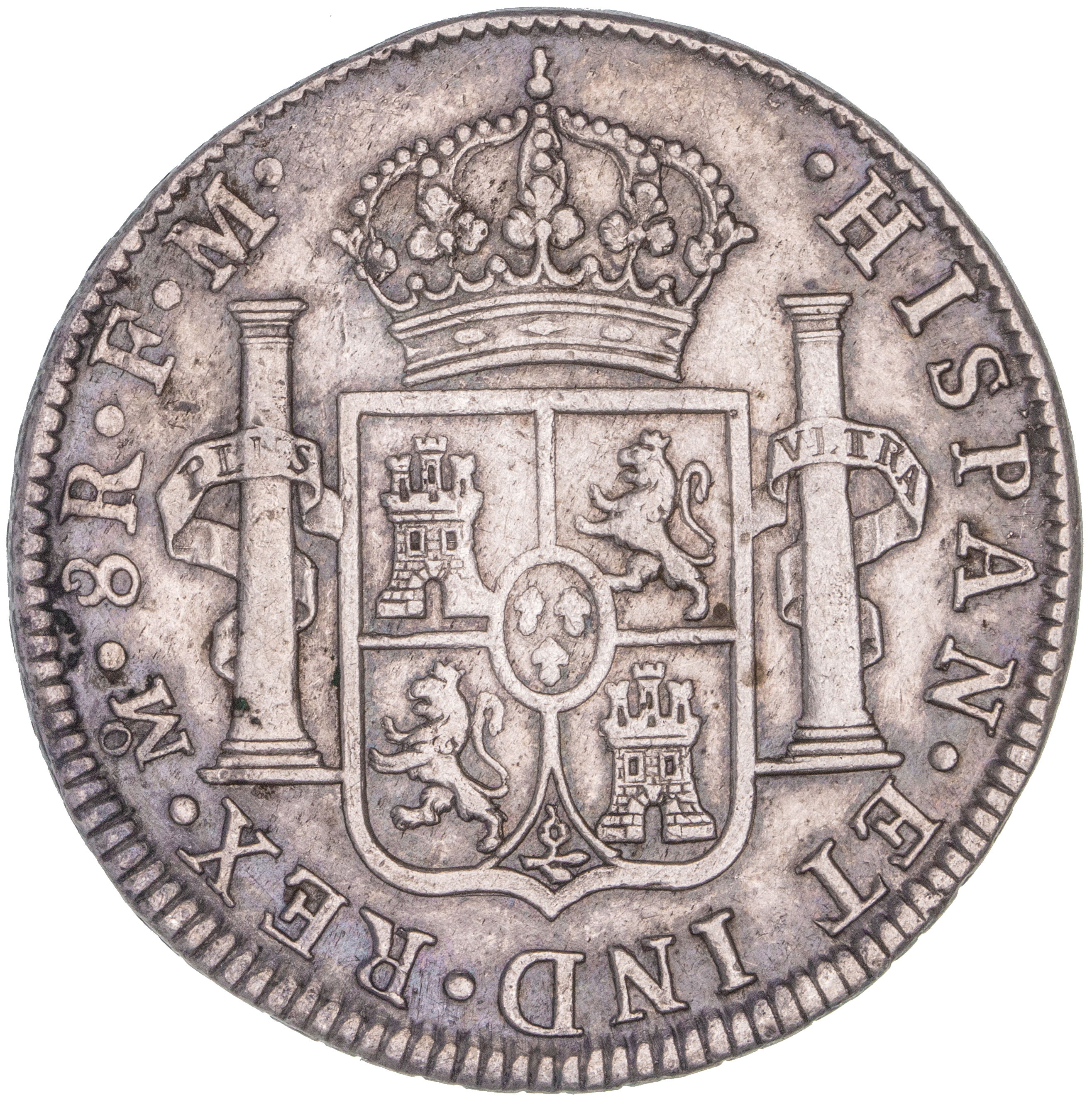 Mexico, Charles IIII, Eight Reales, 1797-FM, VF
