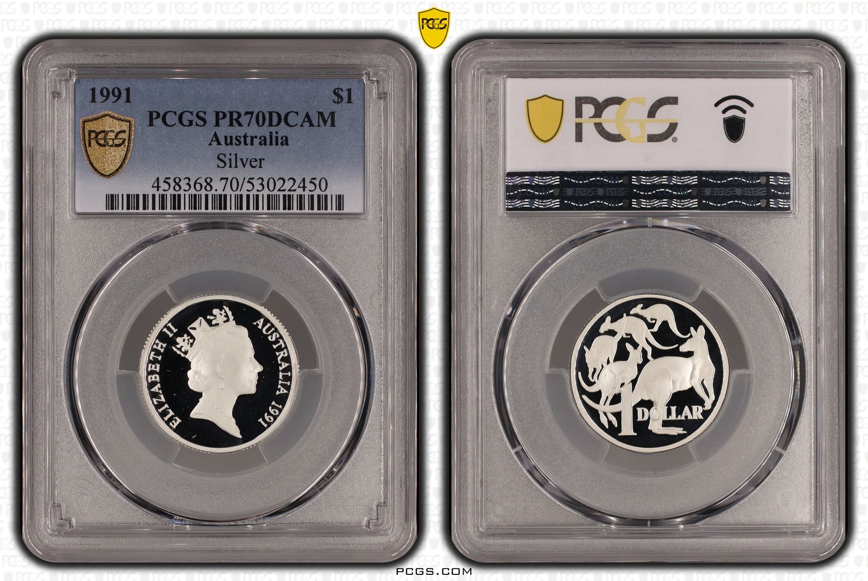 Silver, One Dollar, 1991, PCGS PR70DCAM