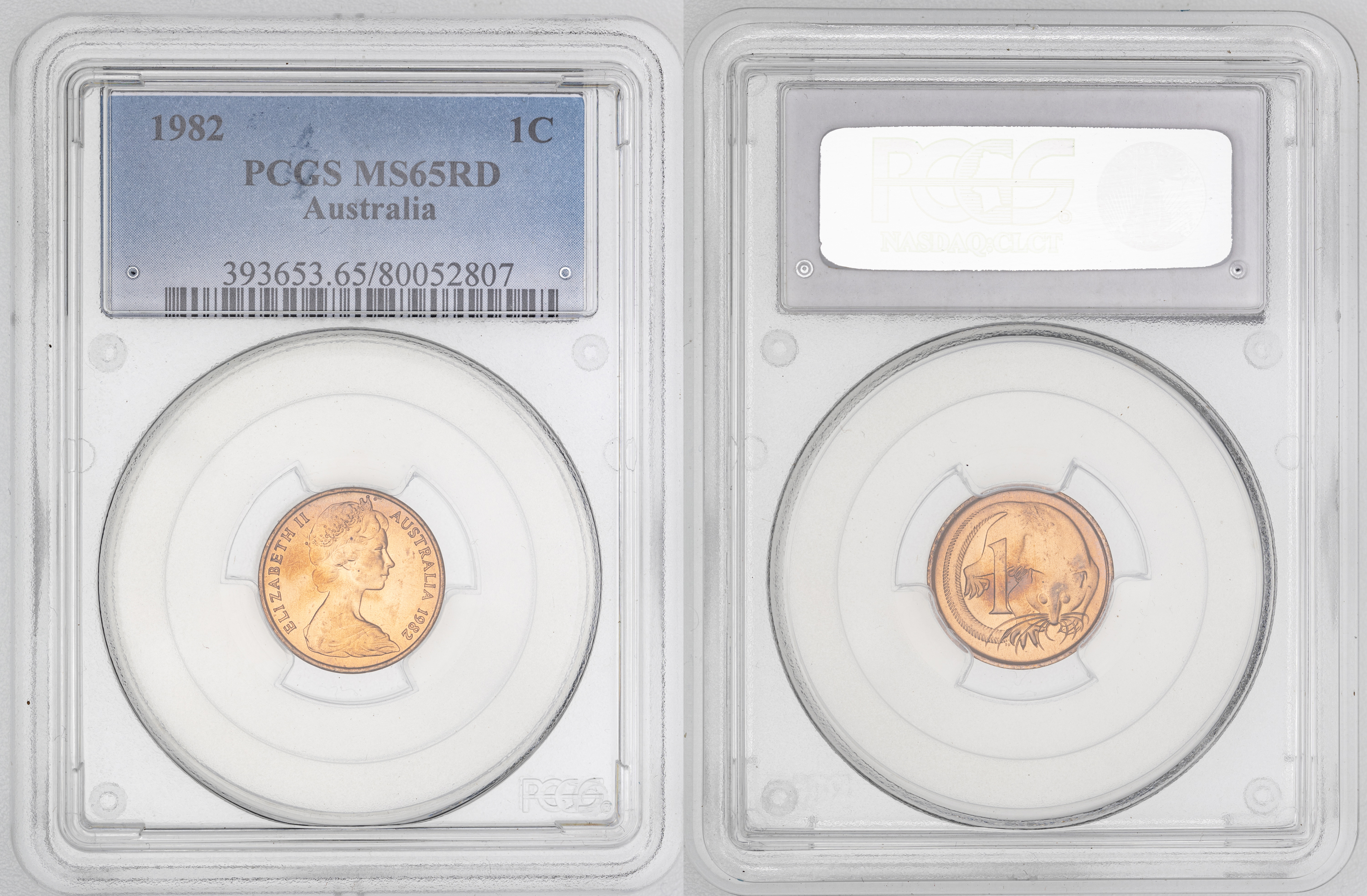 Elizabeth II, , One Cent, 1982, PCGS MS65RD
