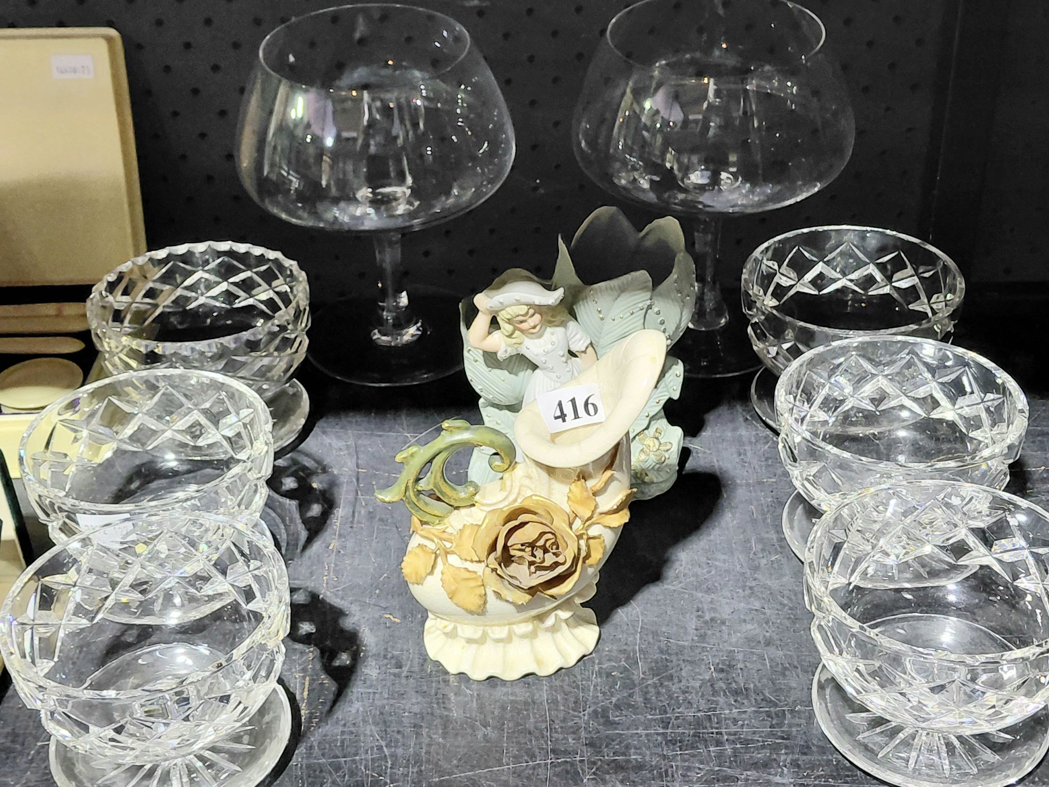 Crystal Glasses And Comparts Etc
