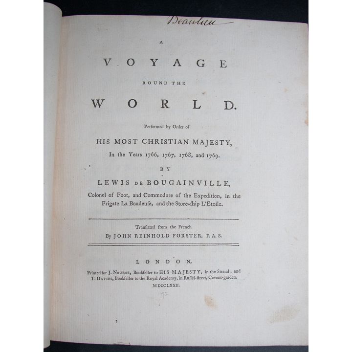 Lewis de Bougainville 'A Voyage Round the World'