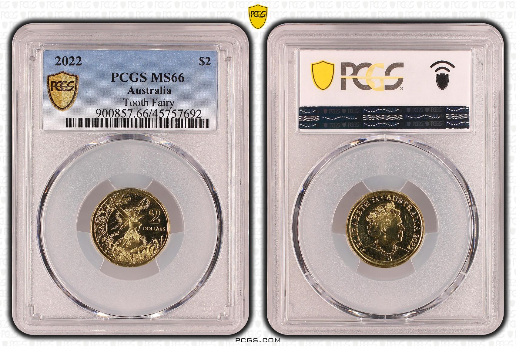 Elizabeth II, Tooth Fairy , Two Dollar, 2022, PCGS MS66