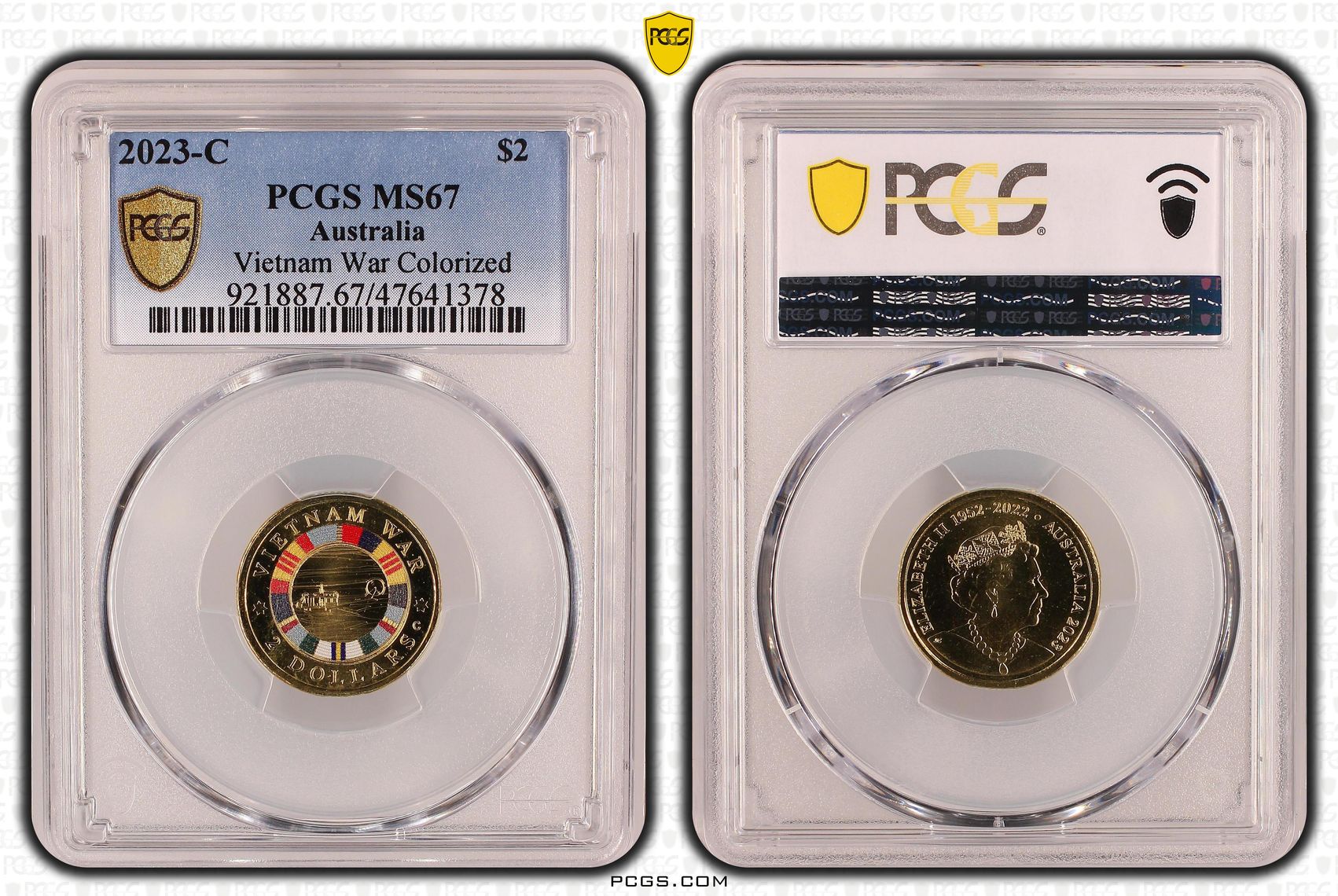 Vietnam War Colourised, Two Dollar, 2023-C, PCGS MS67