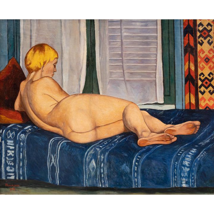 Szymon Mondzain | Akt na kanapie / Akt leżący, 1958 r.