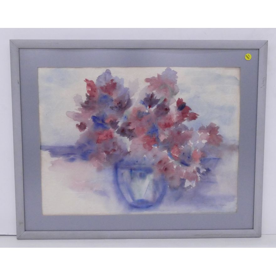 Lela Rogers Floral Still Life Watercolor- 24x30'' framed