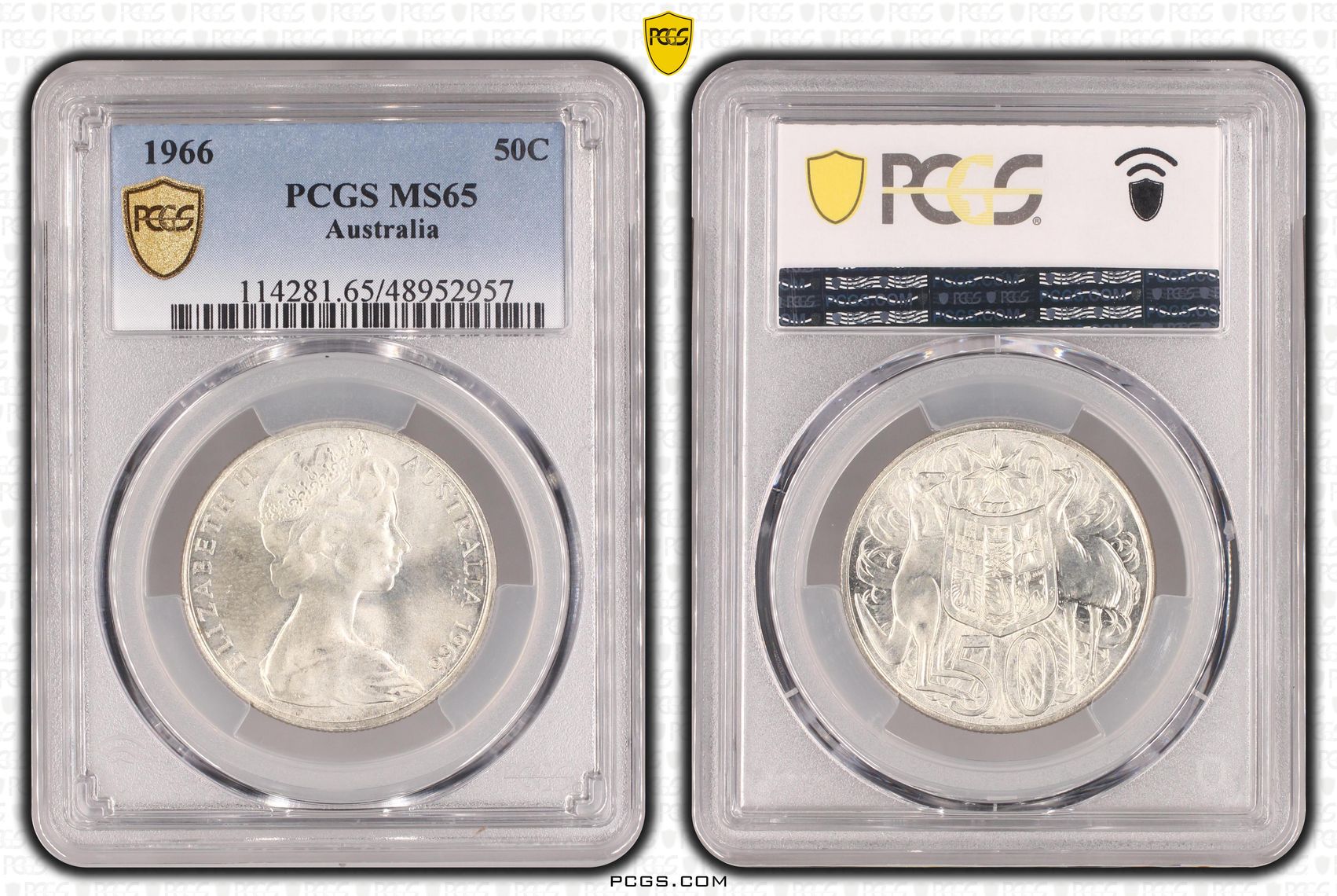 , Fifty Cent, 1966, PCGS MS65