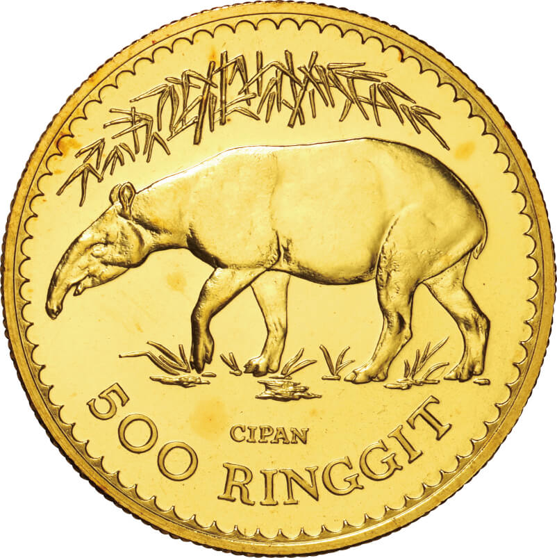マレーシア-Malaysia. 1976. 未使用. UNC. Gold. 500リンギット 