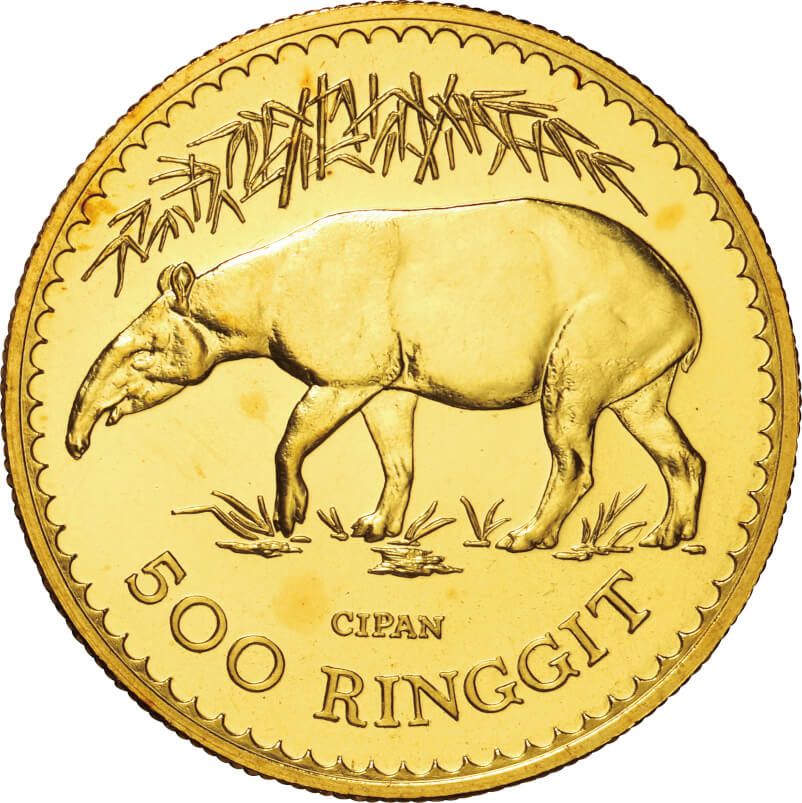 マレーシア-Malaysia. 1976. 未使用. UNC. Gold. 500リンギット 