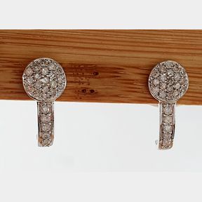 9CTWHITE GOLD EARRINGS WITH 0.280CT DIAMODS - 51929/3471