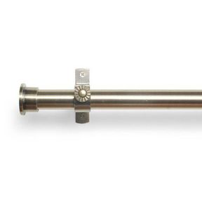 Vizio 25mm Flat end Eyelet Curtain Pole Set Stainless Steel 300cm|