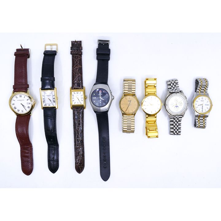 Box 8pc Seiko Wristwatches etc.