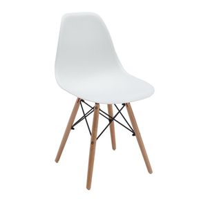 Set of 4 Wooden Leg White Cafe Chair (NOT ASSEMBLE)