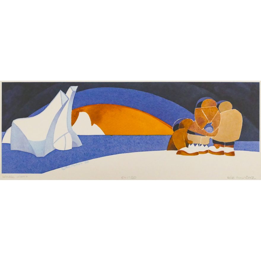 Rie Munoz ''Whale Watch'' 1986 Signed Print 9'' x 18.25'' Sheet.
