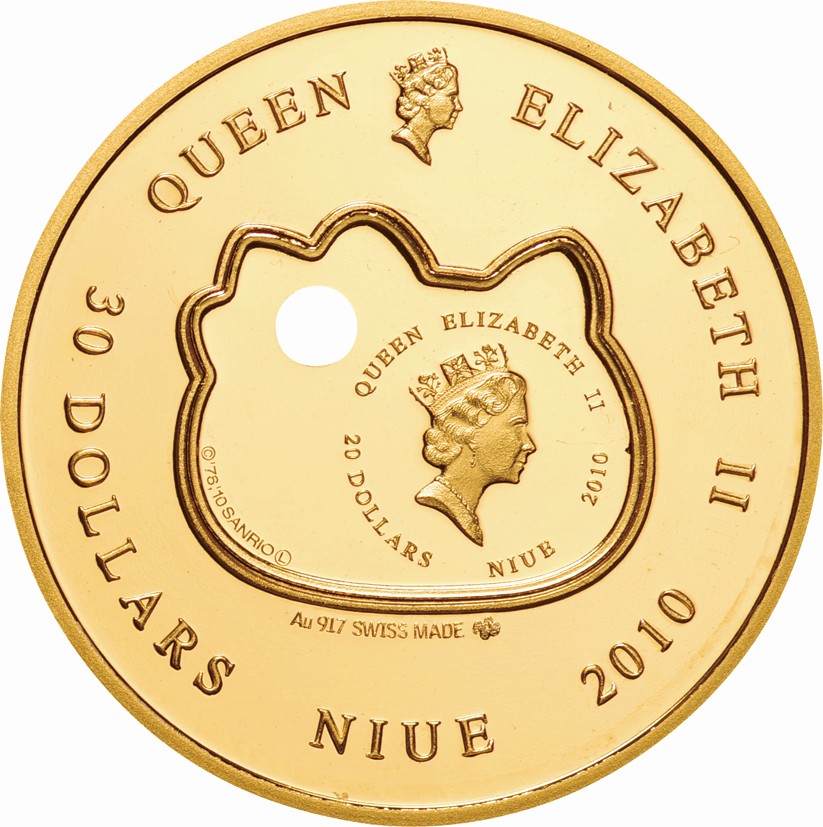 ニウエ-Niue. Proof. Gold. ドル(Dollar). サンリオ50周年記念 ハロー 