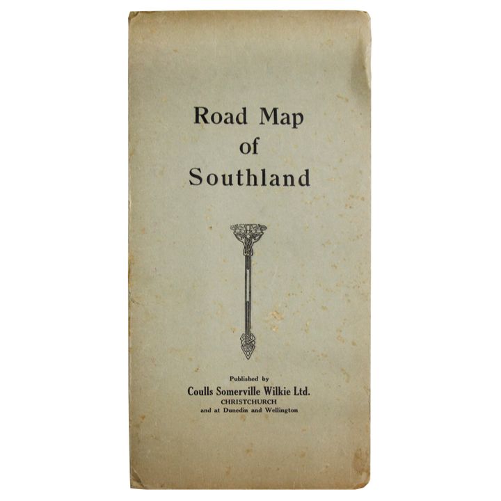 ROAD MAP OF SOUTHLAND, NEW ZEALAND