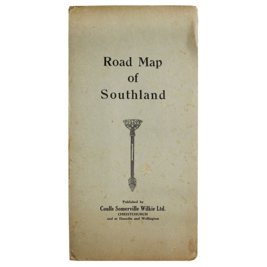 ROAD MAP OF SOUTHLAND, NEW ZEALAND