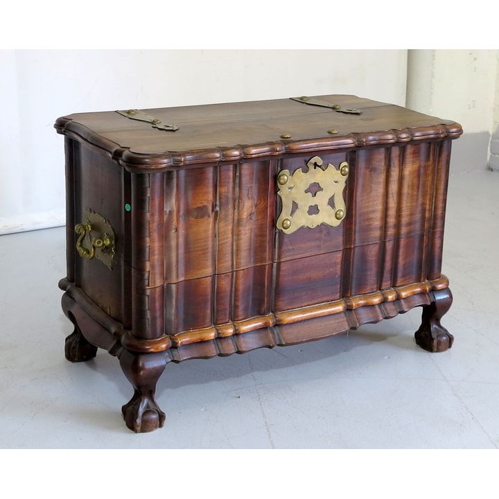 HEAVY BRASS MOUNTED STINKWOOD CHEST with camphor lining