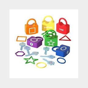 Learning Locks with Keys With BellaBear Bookmark - Toddler Montessori Educational Toy Geometric - 51745/25263 AS B2 (S8)