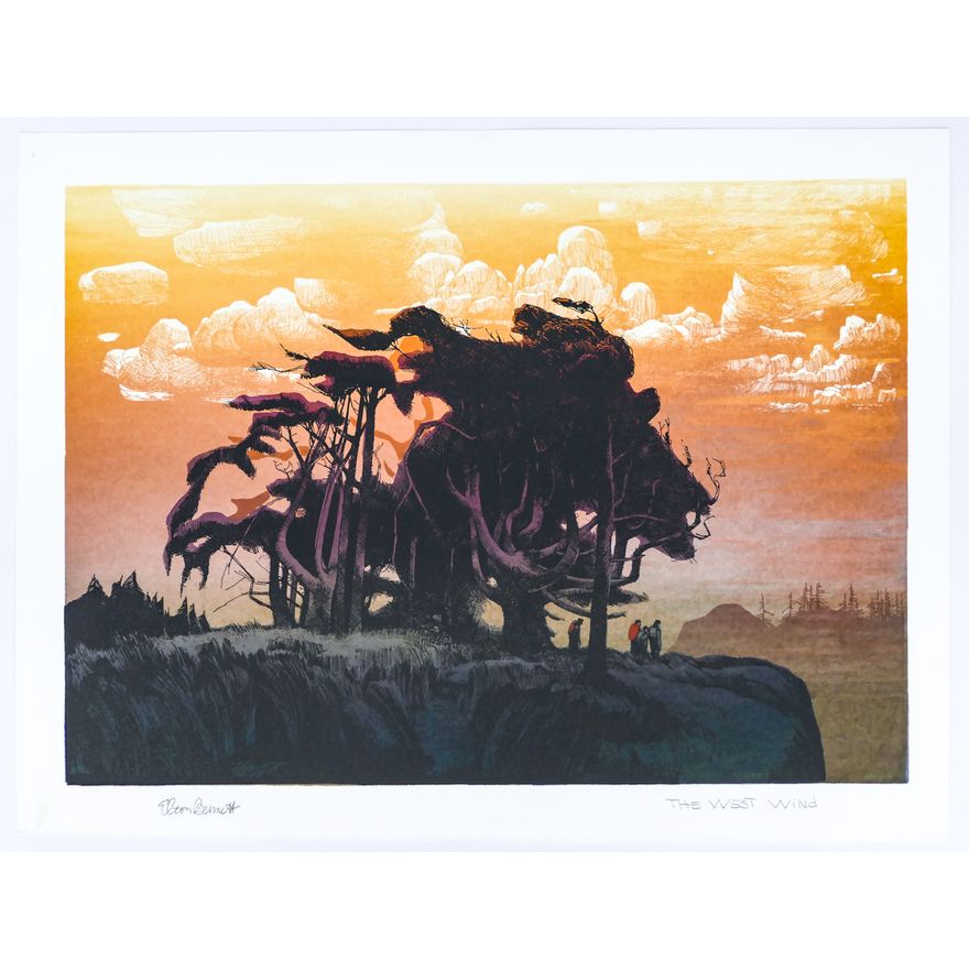 Elton Bennett ''The West Wind'' Signed Serigraph Sheet 19''x25''