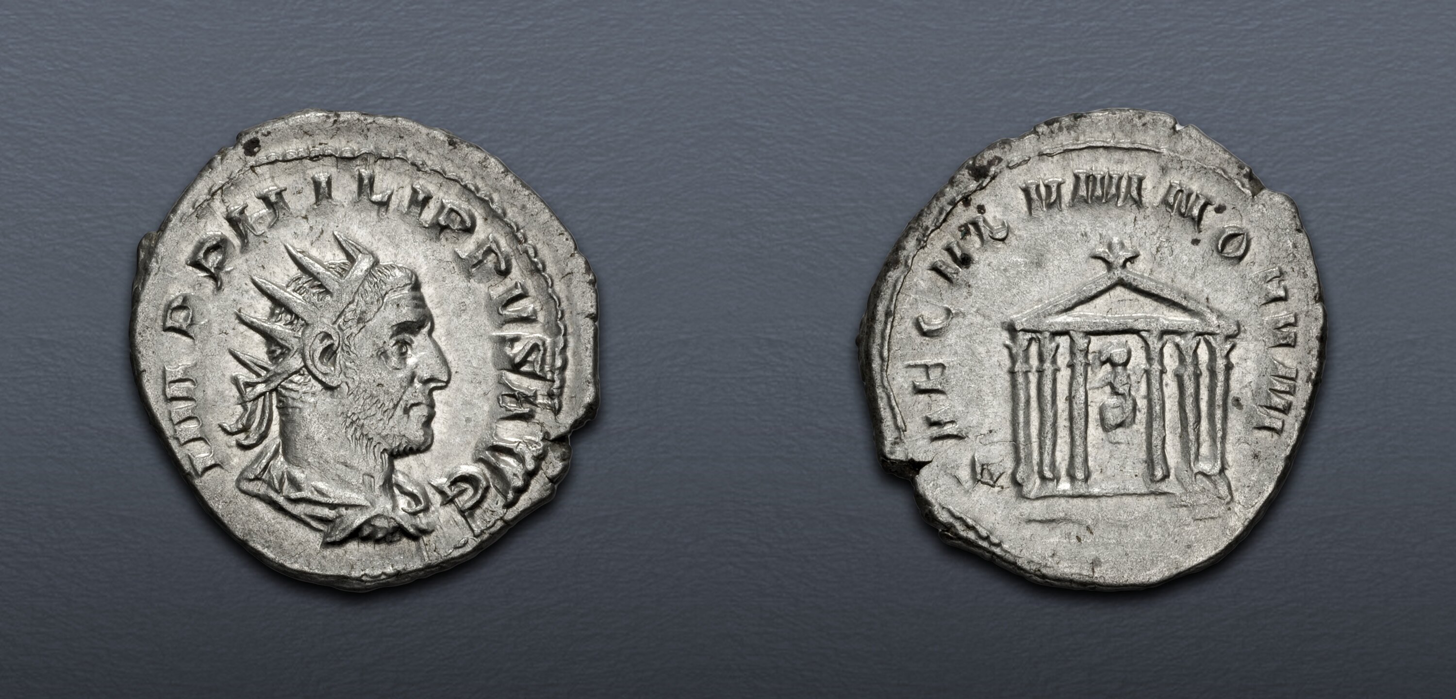 Philip I. AD 244-249. AR Antoninianus (21.5mm, 4.28 g, 1h). Ludi ...