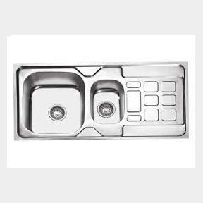 Sillago Chona Double Bowl With Panel Sink - Machine Crafted Rust Resistant Double Bowl | AS 51663/9423 B8 (S6)