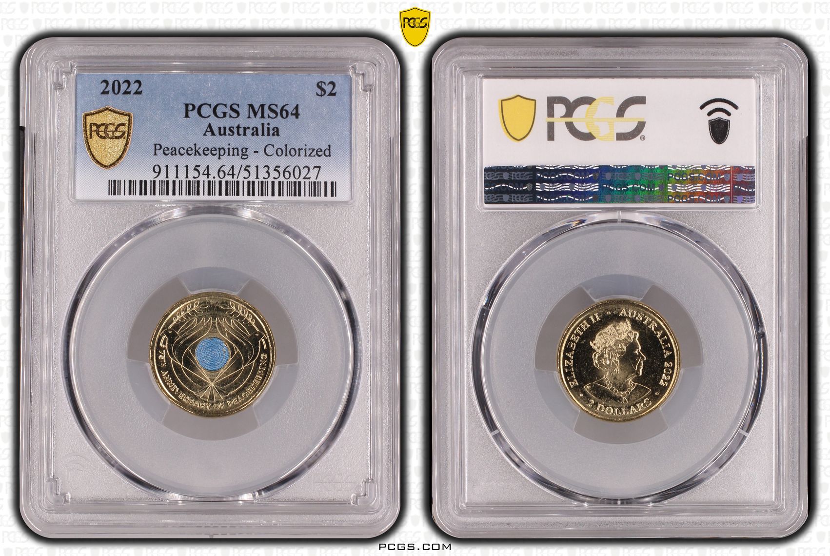 Peacekeeping - Colorized, Two Dollar, 2022, PCGS MS64
