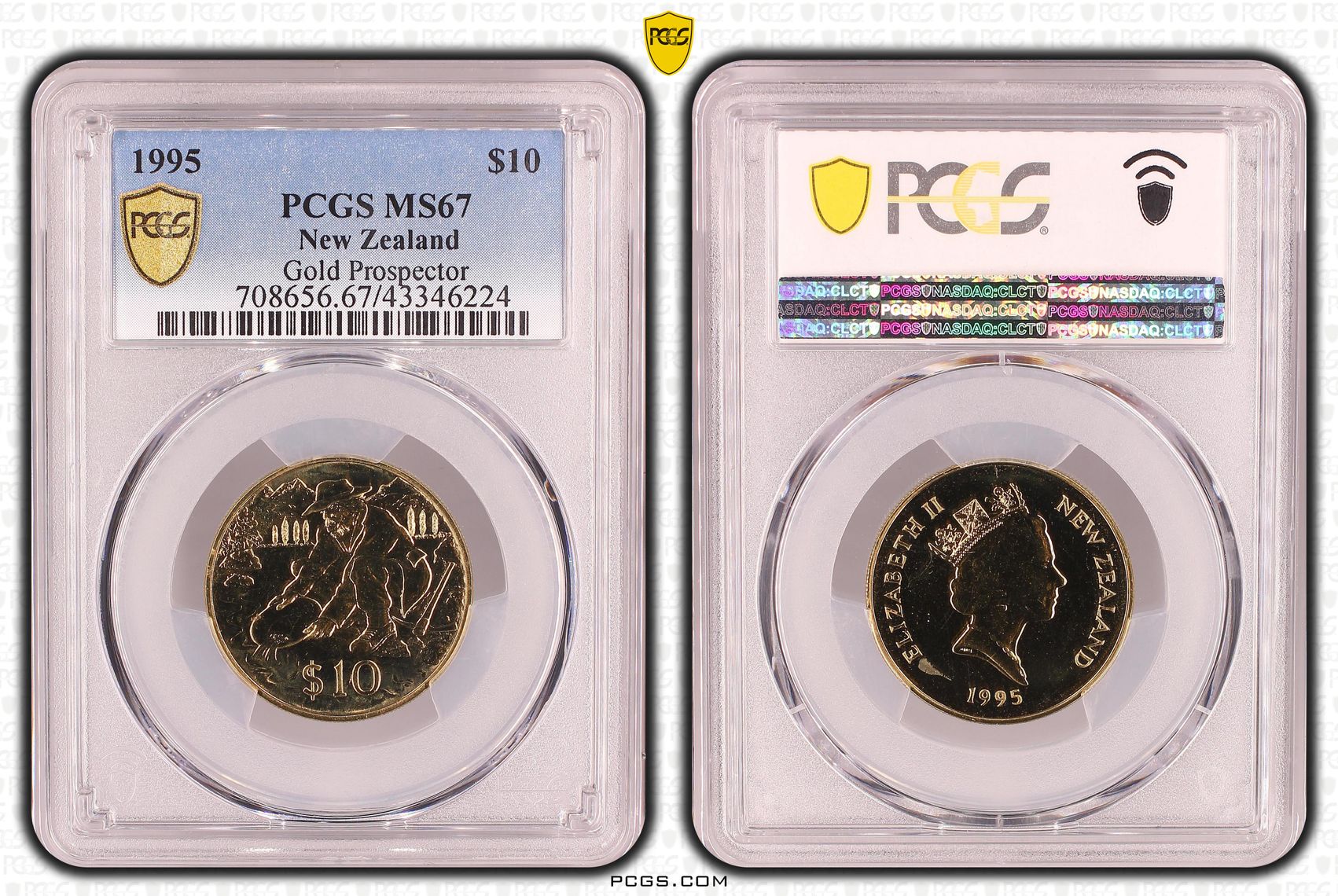 New Zealand, Gold Prospector, POP 1/0, One Dollar, 1995, PCGS MS67