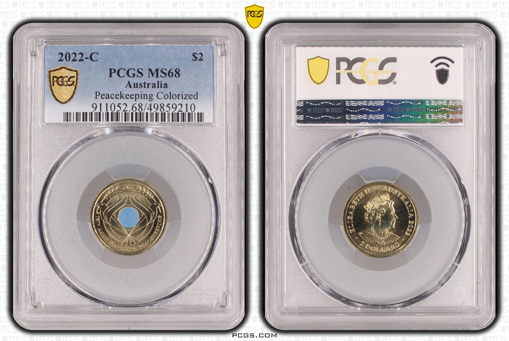 Peacekeeping Colorized, Two Dollar, 2022-C, PCGS MS68