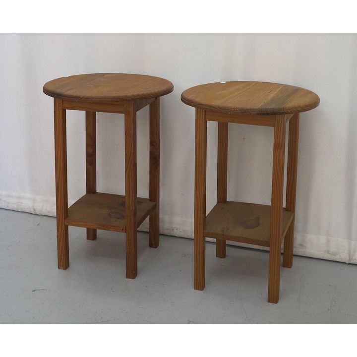 PAIR OF PINE LAMP TABLES