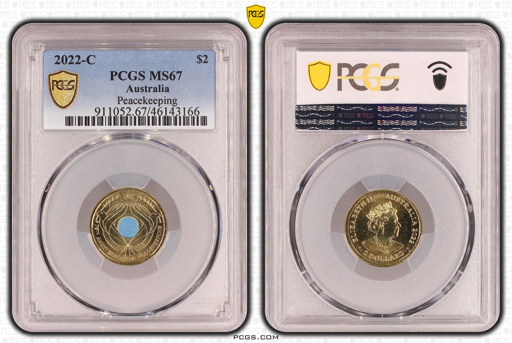 Peacekeeping Colorized, Two Dollar, 2022-C, PCGS MS67